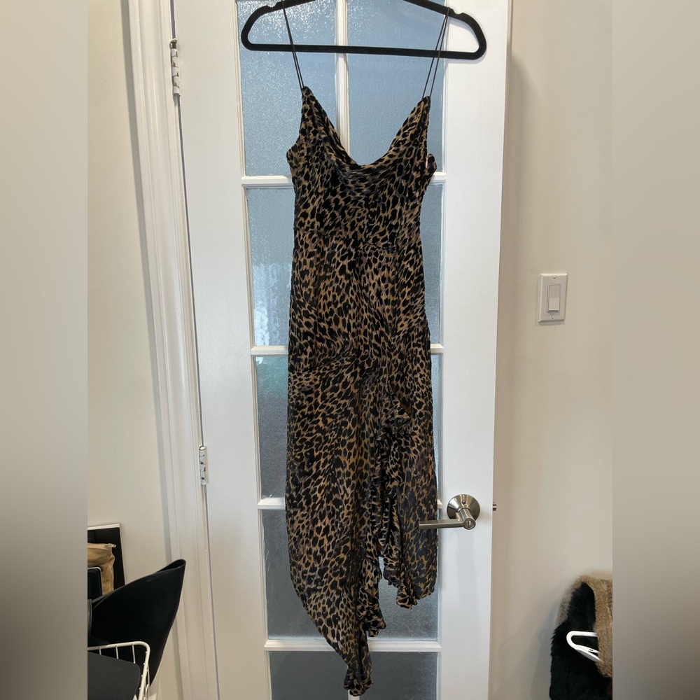 Misha velour leopard dress size 0